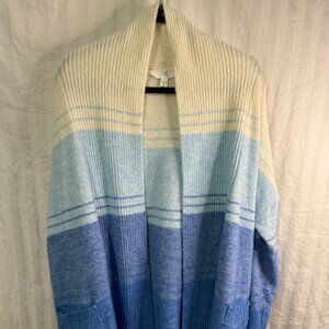 Time & True Cardigan Blue, Cream in color, Size 12-14